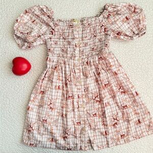 Adorable Red and White Kids Dress